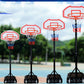 Outdoor Mobile Basketball Stand Adjustable Hoop Kids Teen Portable
