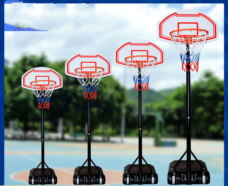 Outdoor Mobile Basketball Stand Adjustable Hoop Kids Teen Portable