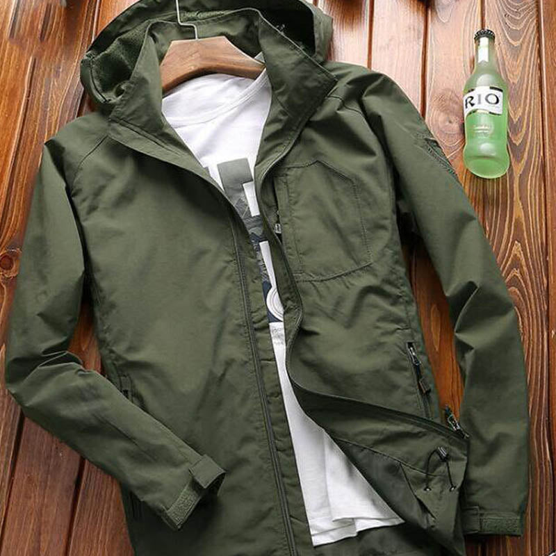 Men Autumn Winter Outdoor Mountaineering Suit Velvet Casual Jacket