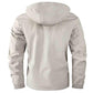 Men Hooded Parka Jacket Warm Windproof Multiple Pockets Outdoor