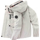 Men Hooded Parka Jacket Warm Windproof Multiple Pockets Outdoor