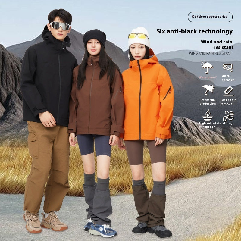 Mountain Hard Shell Jacket Windproof Waterproof Breathable Outdoor Wear