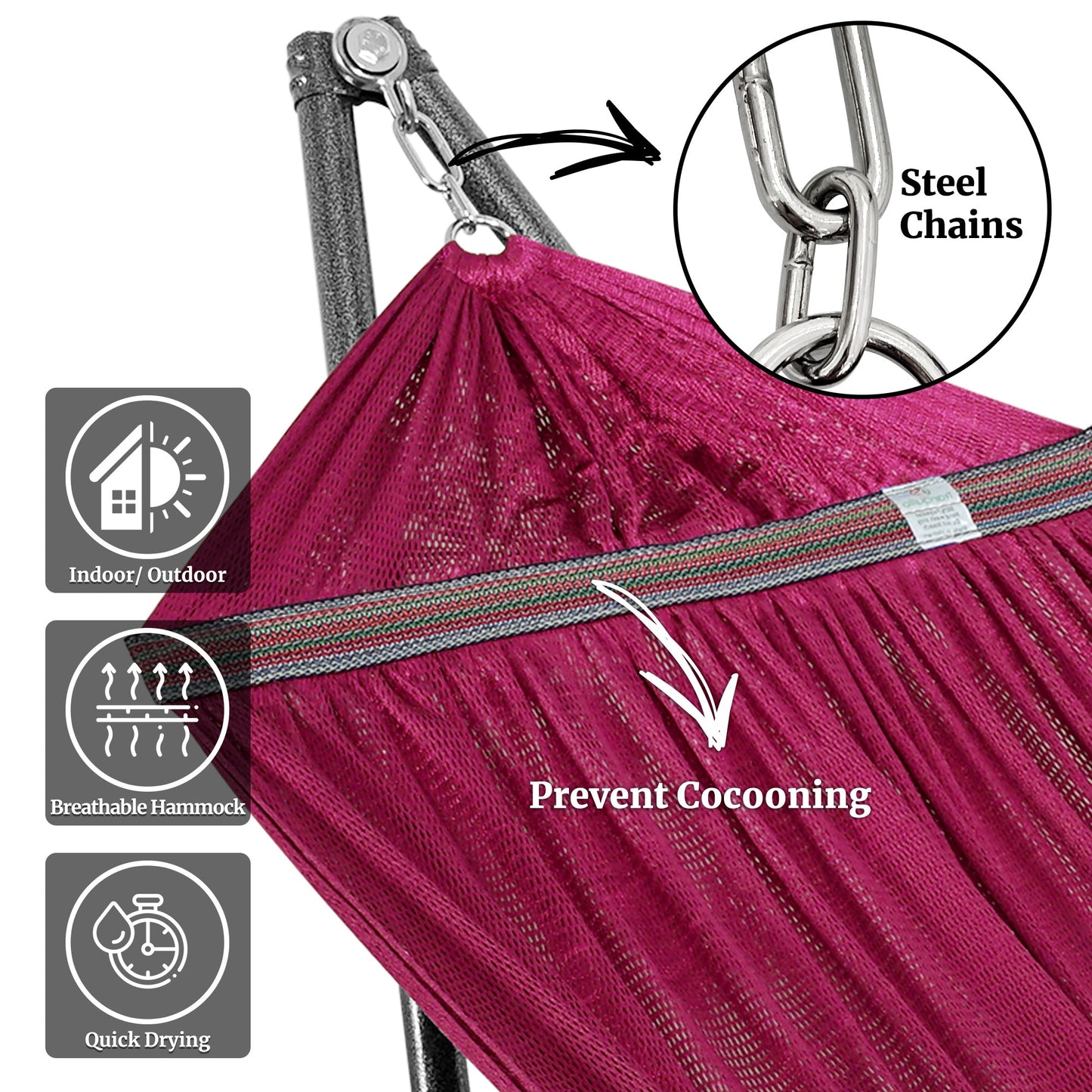 Universal Hammock With Medium Stand Outdoor Relaxation SetAbout the Product:
