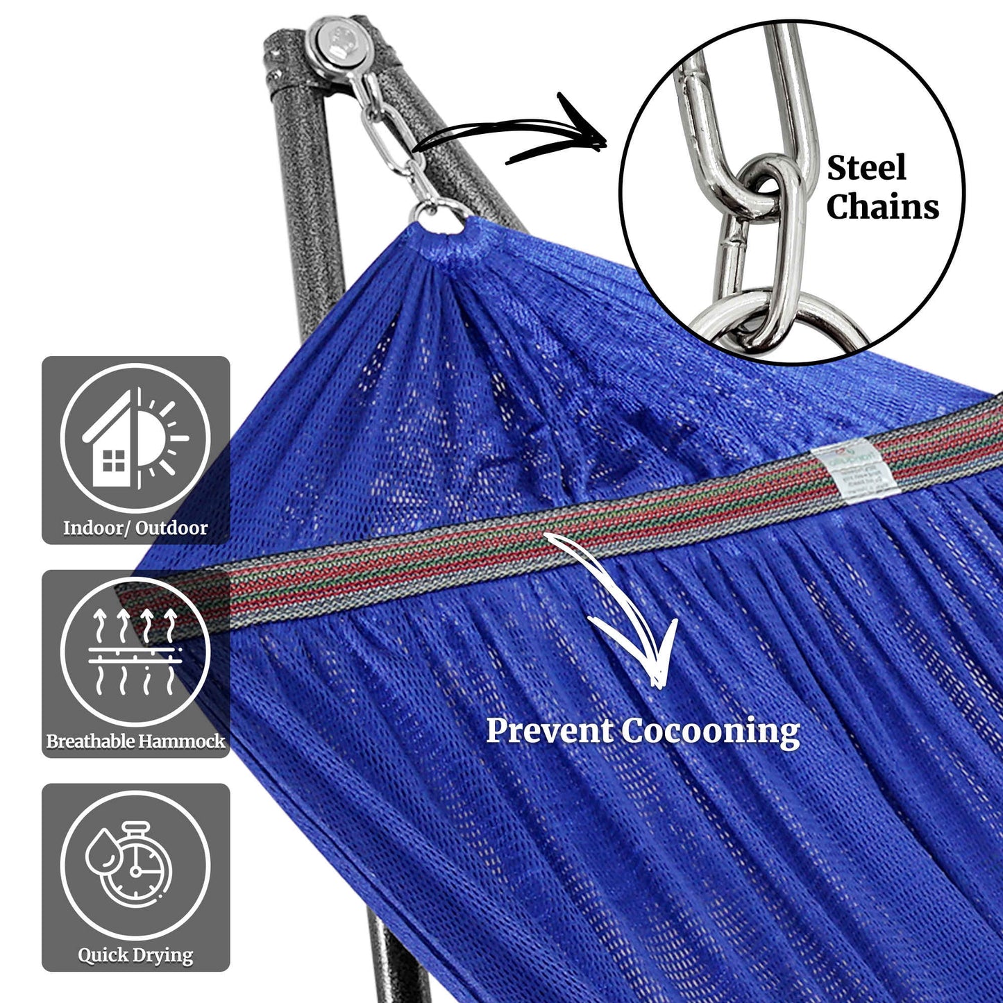 Universal Hammock With Medium Stand Outdoor Relaxation SetAbout the Product:
