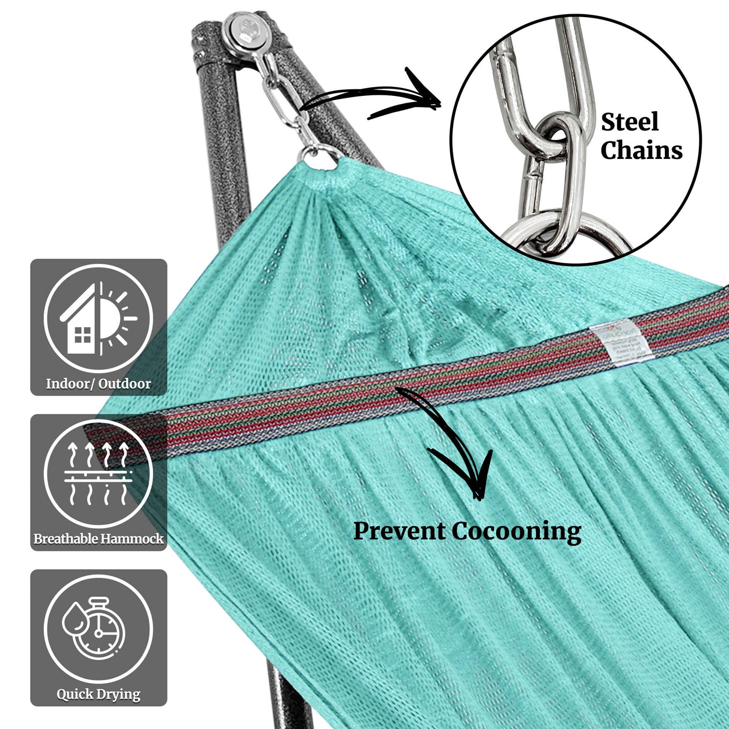 Universal Hammock With Medium Stand Outdoor Relaxation SetAbout the Product: