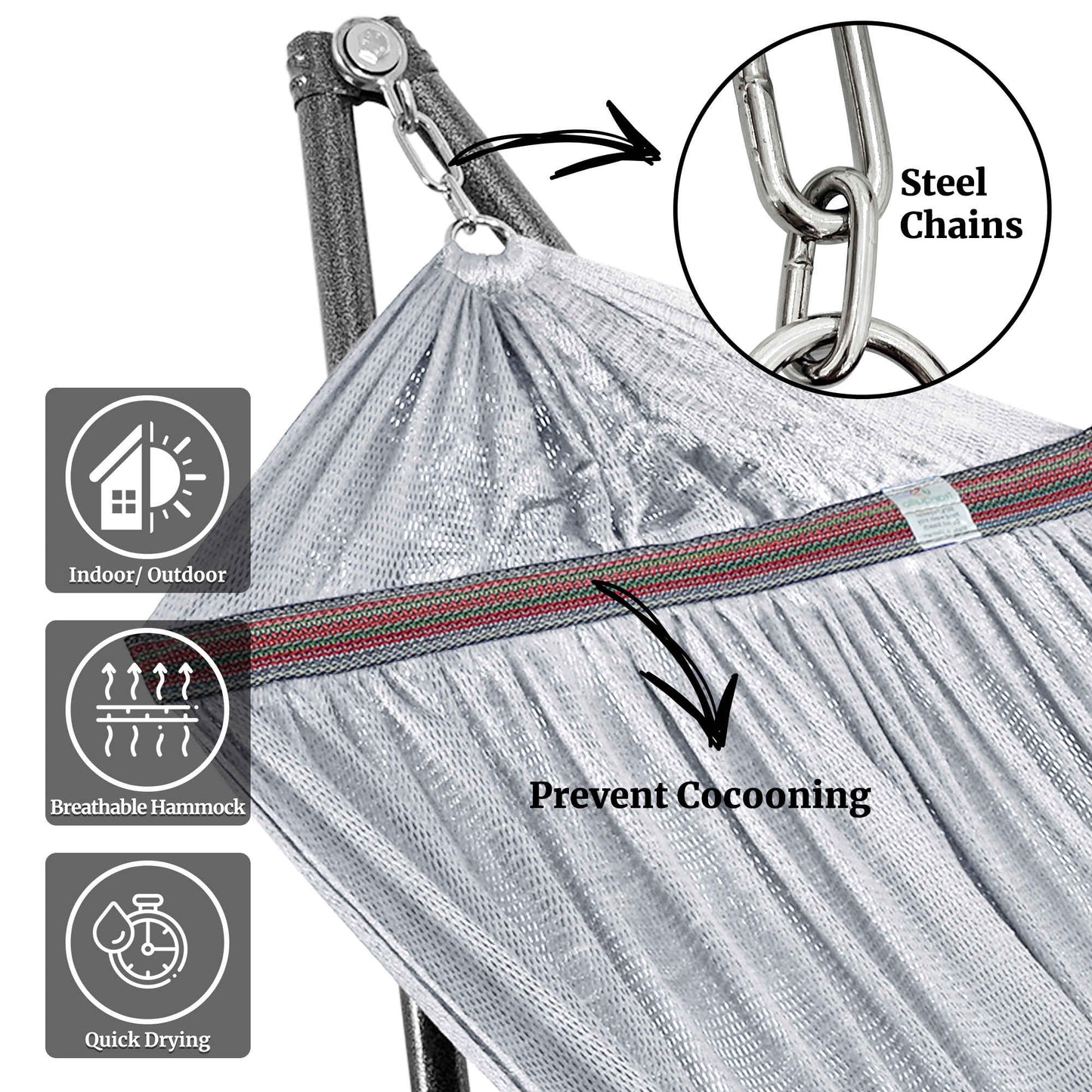 Universal Hammock With Medium Stand Outdoor Relaxation SetAbout the Product: