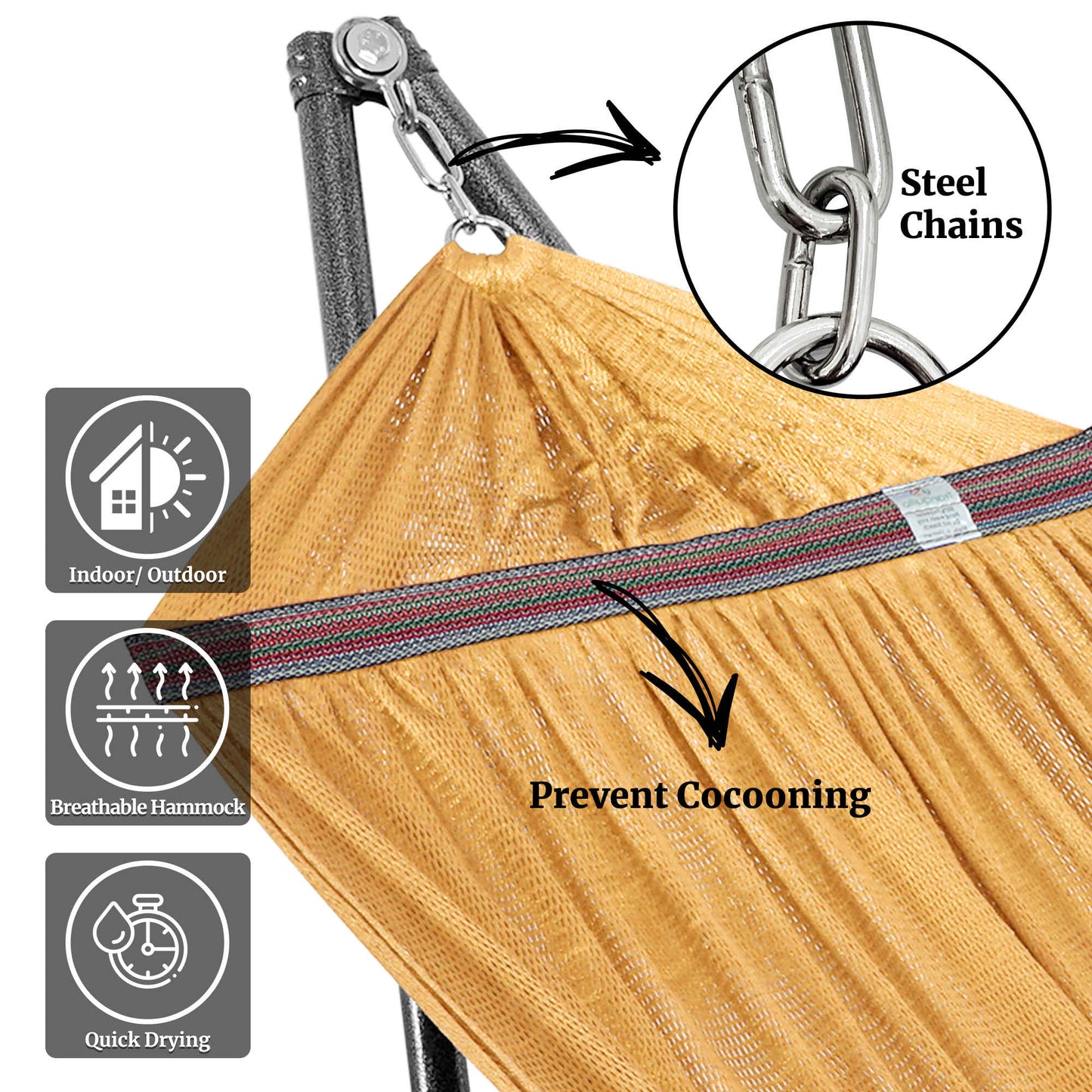 Universal Hammock With Medium Stand Outdoor Relaxation SetAbout the Product: