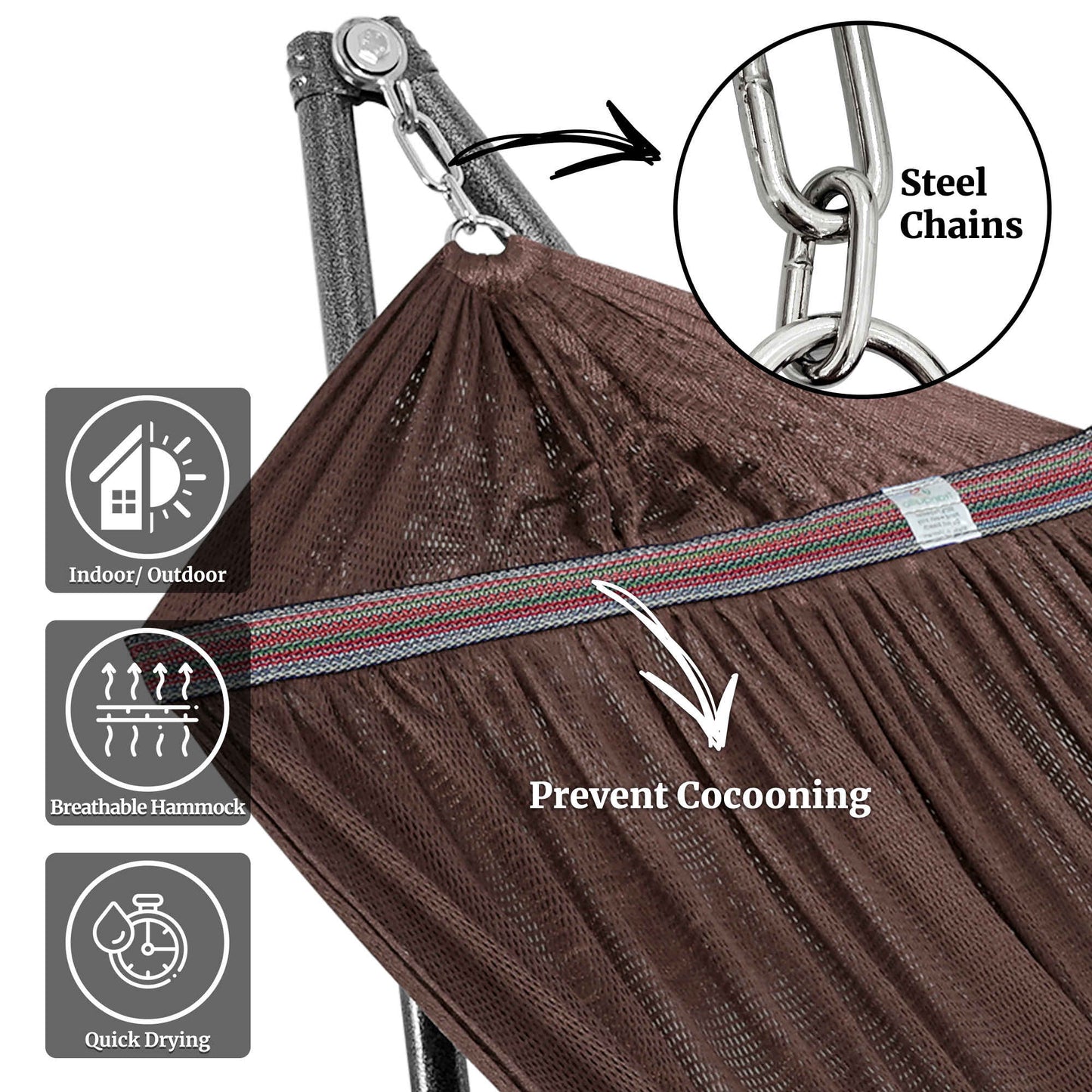 Universal Hammock With Medium Stand Outdoor Relaxation SetAbout the Product: