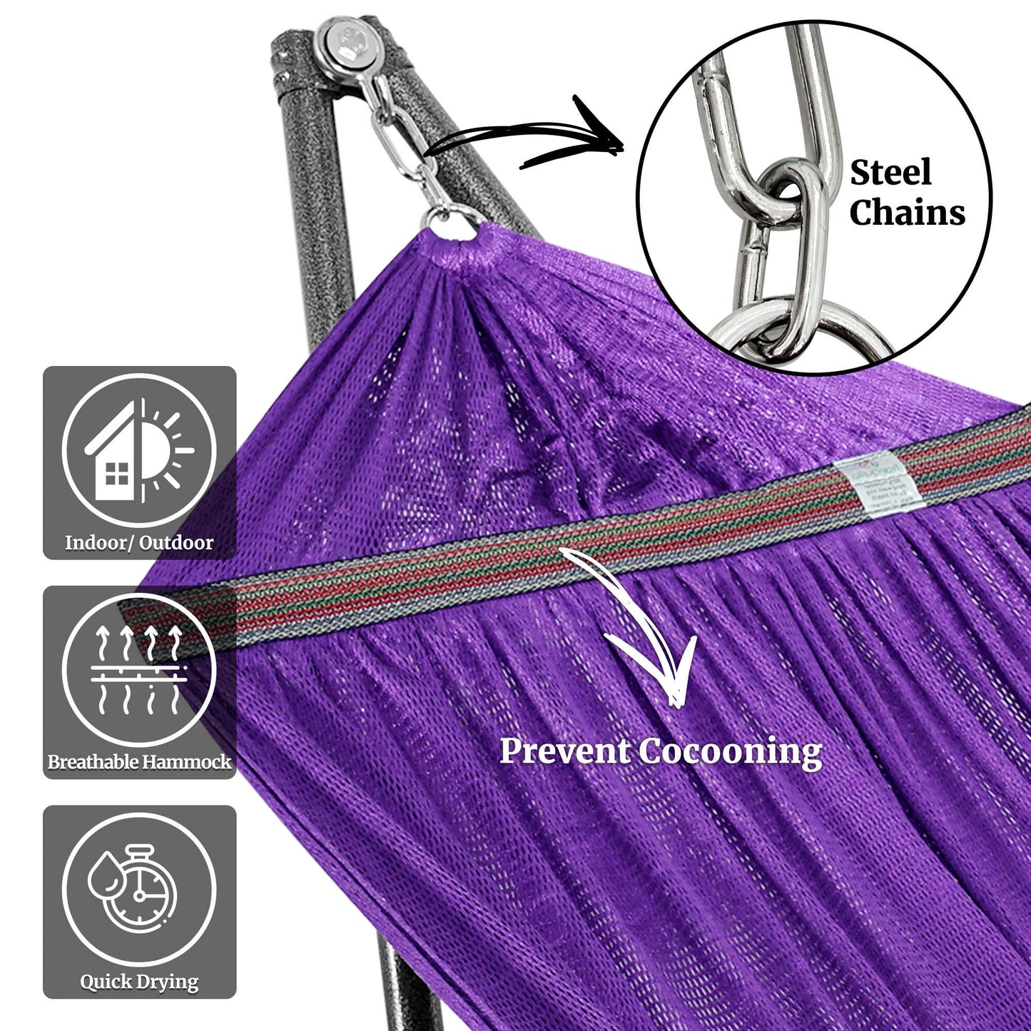 Universal Hammock With Medium Stand Outdoor Relaxation SetAbout the Product: