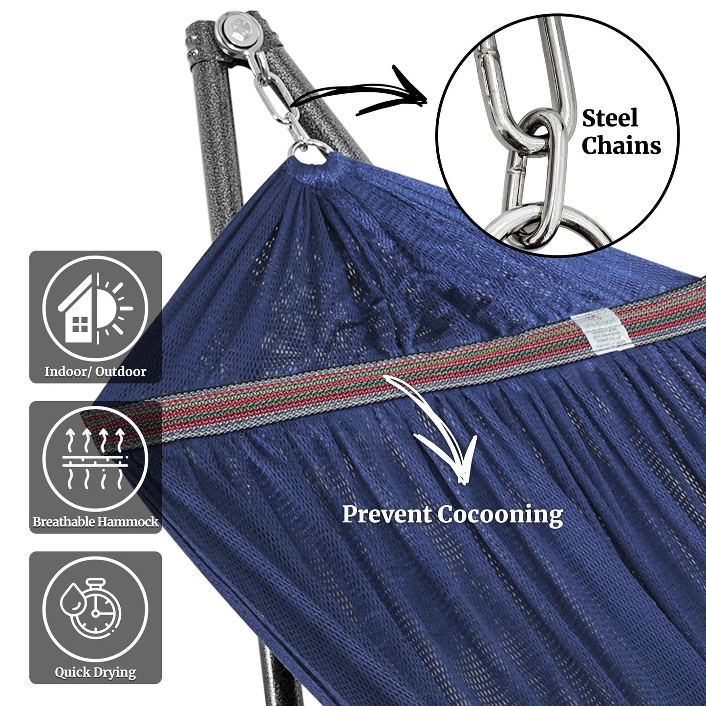 Universal Hammock With Medium Stand Outdoor Relaxation SetAbout the Product: