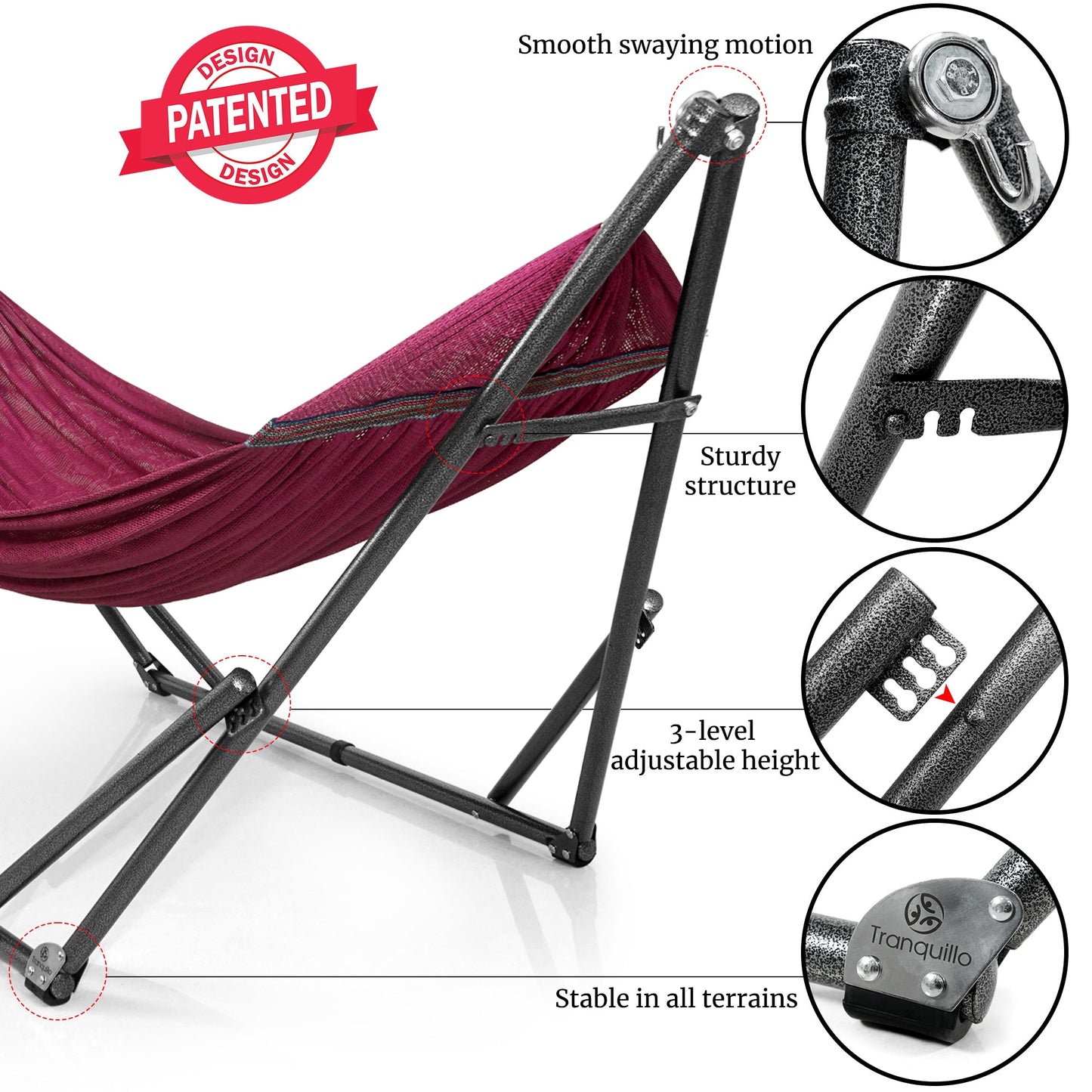 Universal Hammock With Medium Stand Outdoor Relaxation SetAbout the Product:
