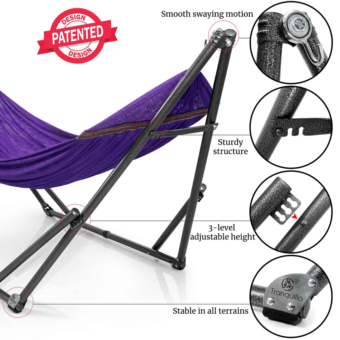 Universal Hammock With Medium Stand Outdoor Relaxation SetAbout the Product: