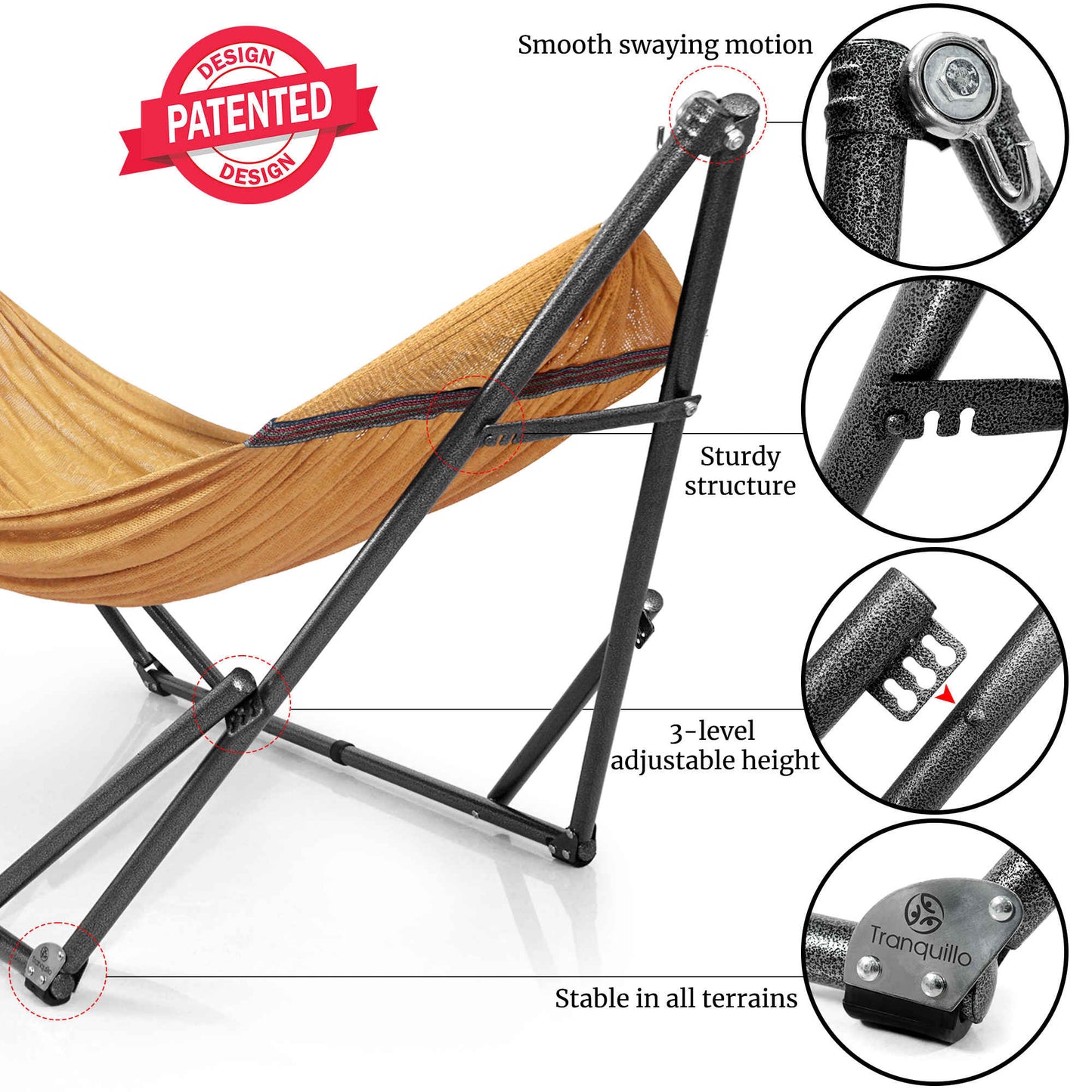 Universal Hammock With Medium Stand Outdoor Relaxation SetAbout the Product: