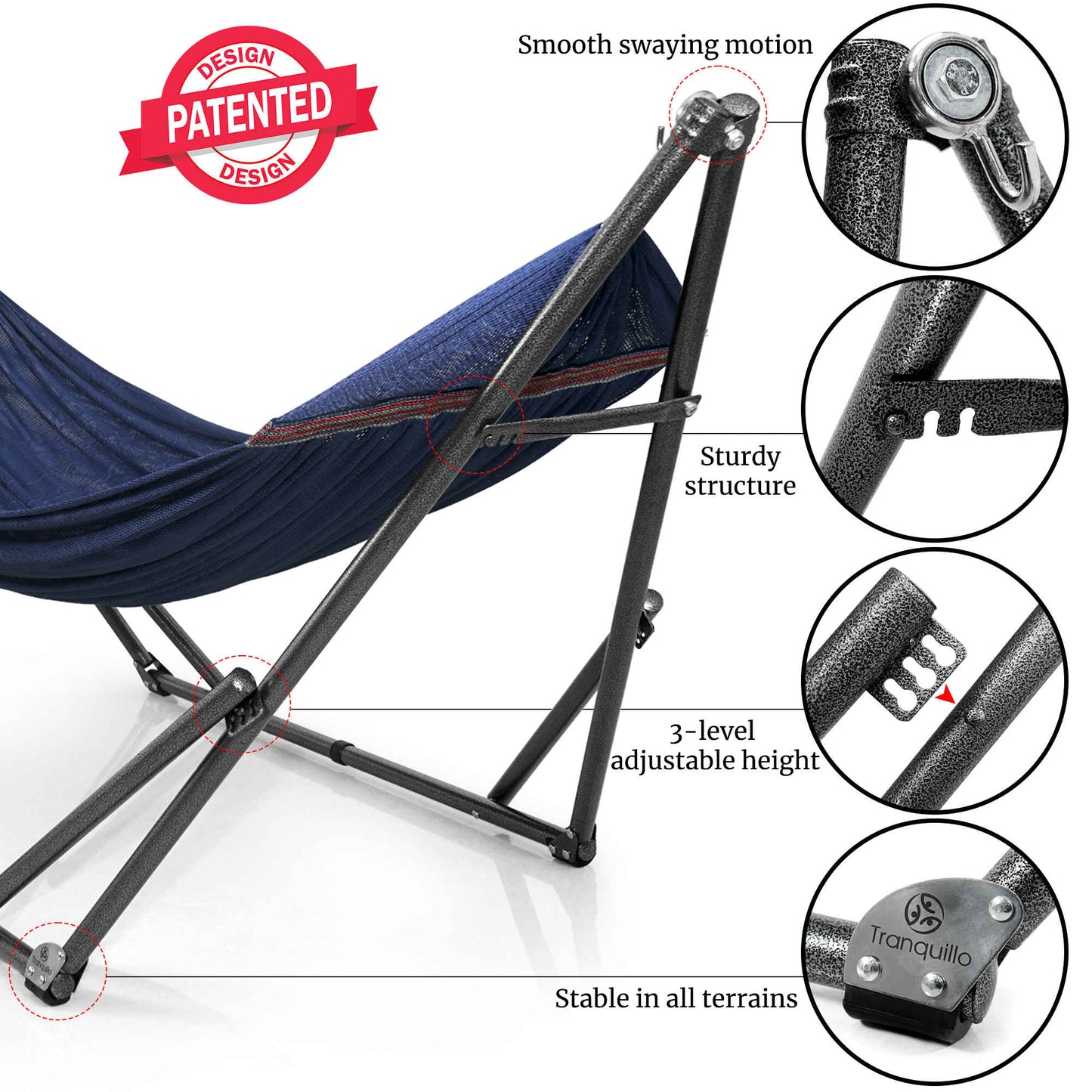Universal Hammock With Medium Stand Outdoor Relaxation SetAbout the Product: