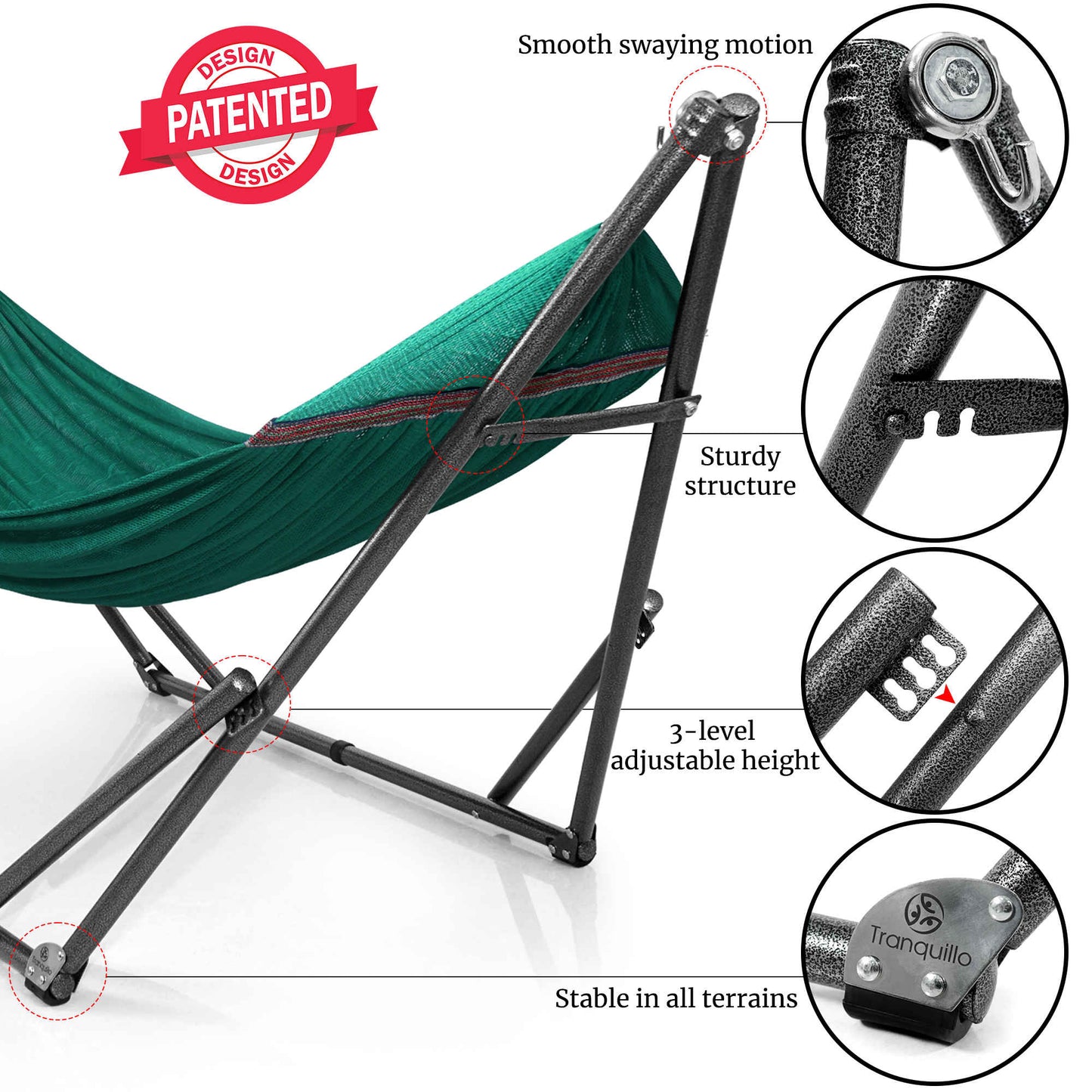 Universal Hammock With Medium Stand Outdoor Relaxation SetAbout the Product: