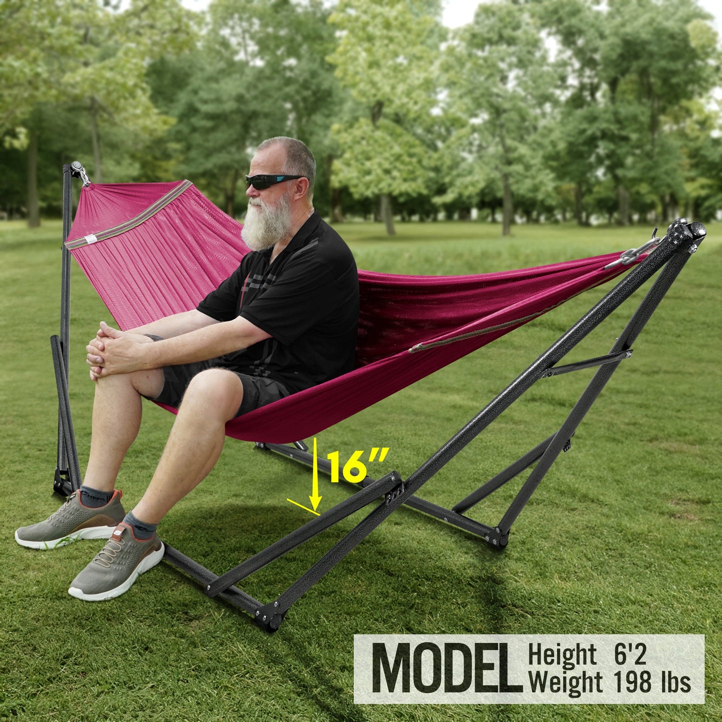 Universal Hammock With Medium Stand Outdoor Relaxation SetAbout the Product: