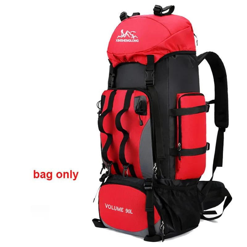 90L Waterproof Hiking Backpack Large Capacity Camping Trekking Travel