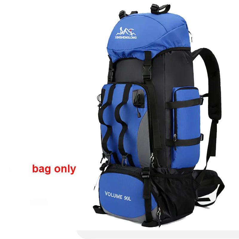 90L Waterproof Hiking Backpack Large Capacity Camping Trekking Travel