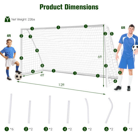 6 x 4 Feet Soccer Goal with Strong UPVC Frame