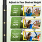 Portable Outdoor Volleyball Net Set Heavy-Duty Volleyball Net System-Yellow