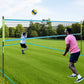 Portable Outdoor Volleyball Net Set Heavy-Duty Volleyball Net System-Yellow