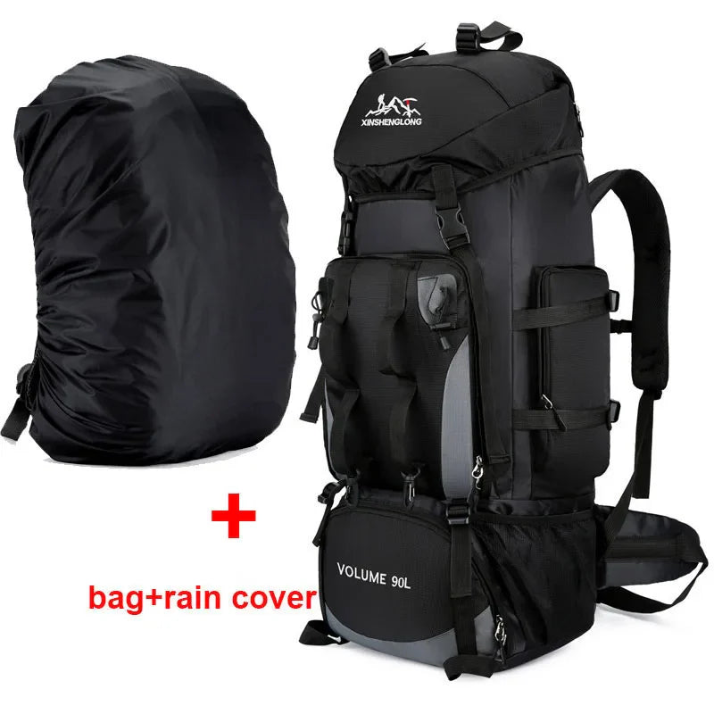 90L Waterproof Hiking Backpack Large Capacity Camping Trekking Travel