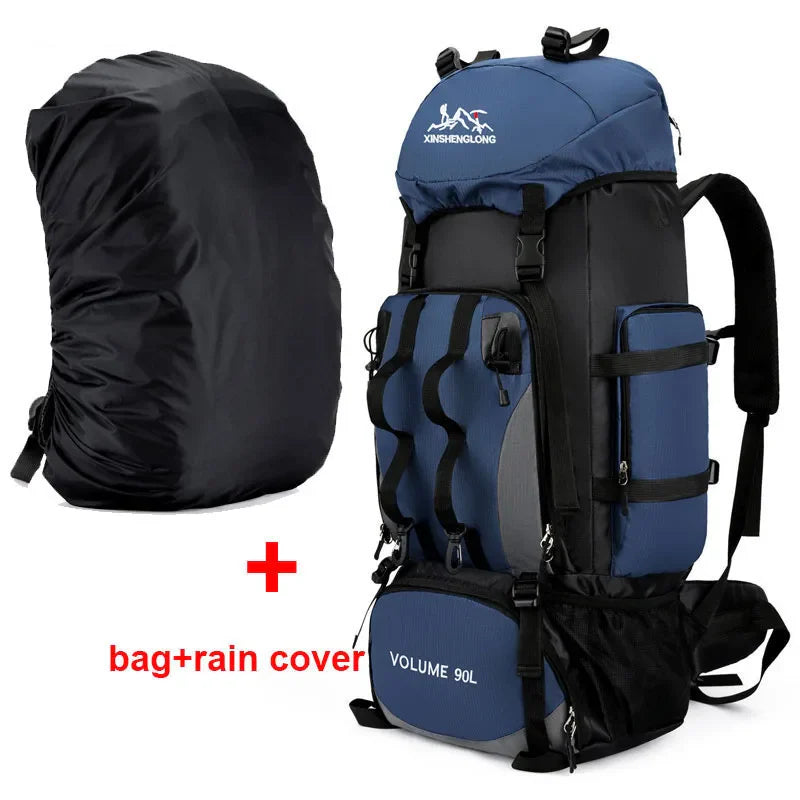 90L Waterproof Hiking Backpack Large Capacity Camping Trekking Travel