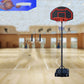 Outdoor Mobile Basketball Stand Adjustable Hoop Kids Teen Portable
