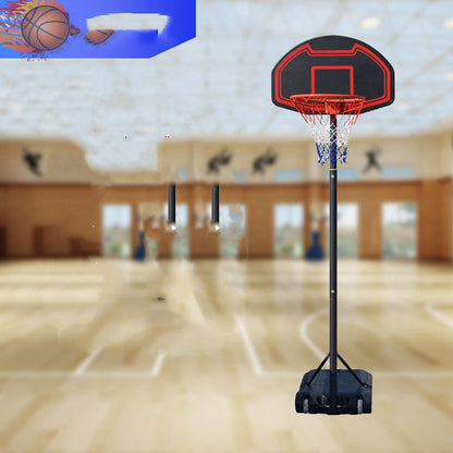 Outdoor Mobile Basketball Stand Adjustable Hoop Kids Teen Portable