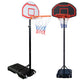 Outdoor Mobile Basketball Stand Adjustable Hoop Kids Teen Portable