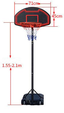 Outdoor Mobile Basketball Stand Adjustable Hoop Kids Teen Portable