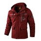 Men Casual Hooded Windbreaker Waterproof Soft Shell Winter Jacket