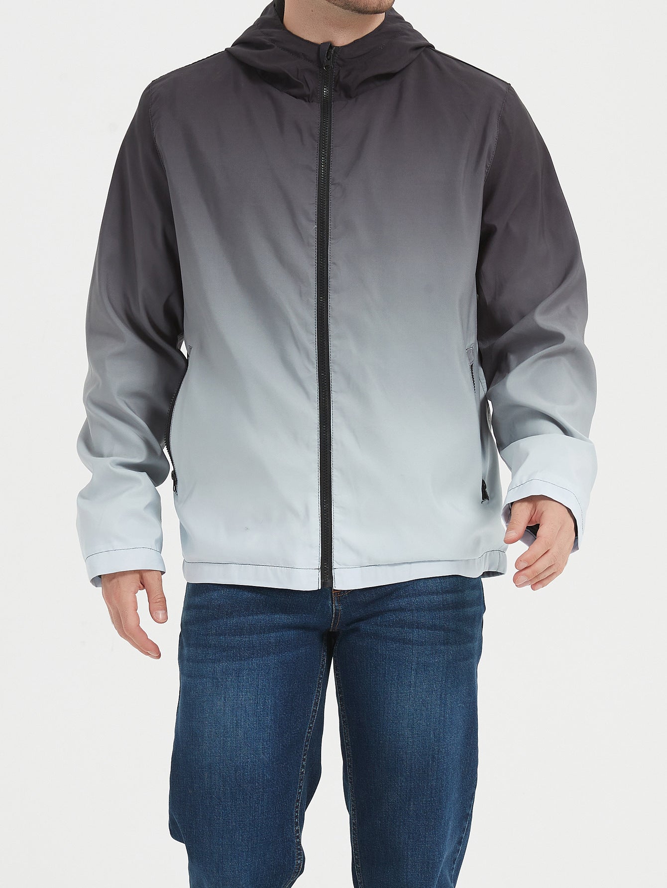 Men Hooded Raincoat Outdoor Windproof Waterproof Mountaineering Shell Jacket