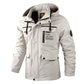 Men Casual Hooded Windbreaker Waterproof Soft Shell Winter Jacket