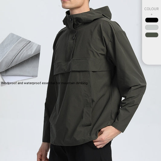 Men Outdoor Sports Jacket Waterproof Windbreaker Quick Dry Mountaineering